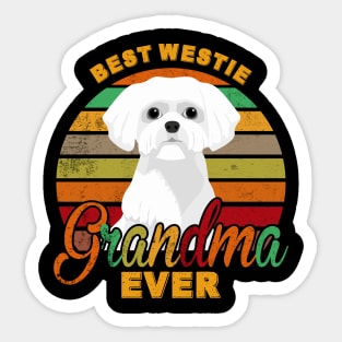 Best Westie Grandma Ever Sticker